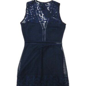 Goldie Womens Riot Sheath Dress Blue Floral Lace S